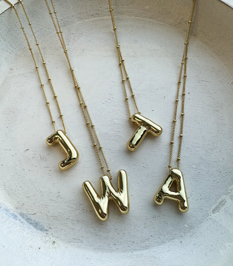 BUBBLE LETTER NECKLACE