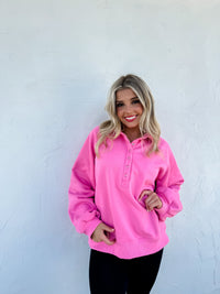 LAID BACK SNAP BUTTON PULLOVER