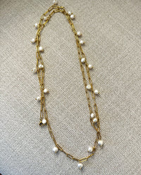 LONG PEARL BEAD NECKLACE