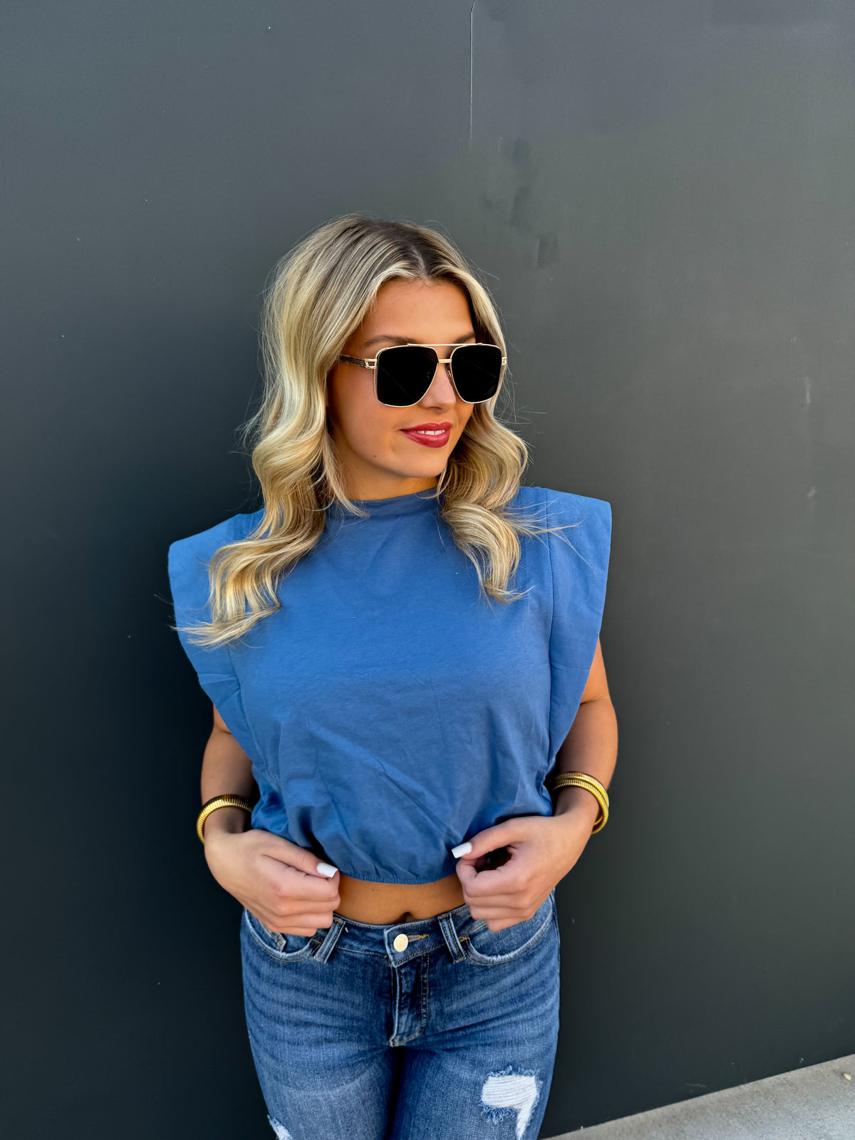 STEVIE CAP SLEEVE TOP