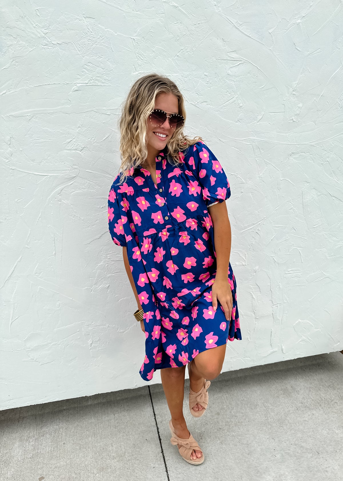 SUMMER BLOOMS FLORAL DRESS