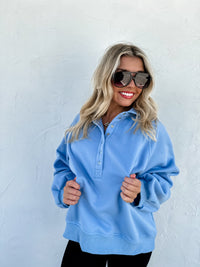 LAID BACK SNAP BUTTON PULLOVER