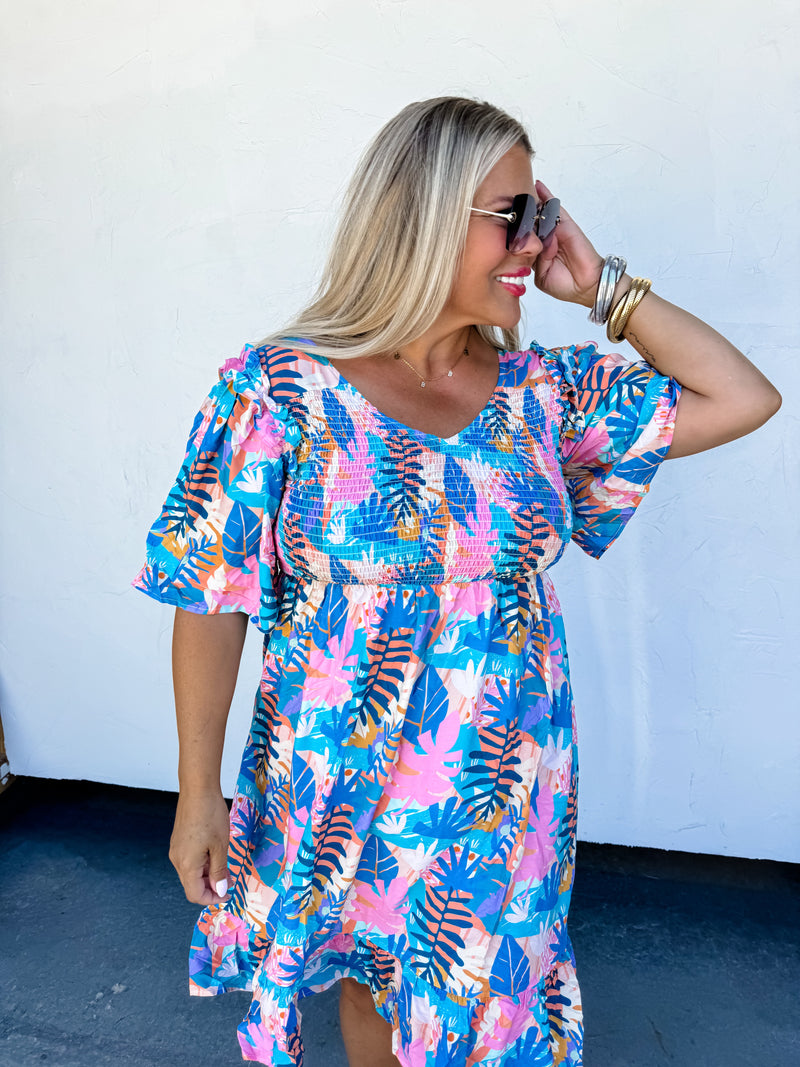 CABANA DAYS SMOCKED DRESS