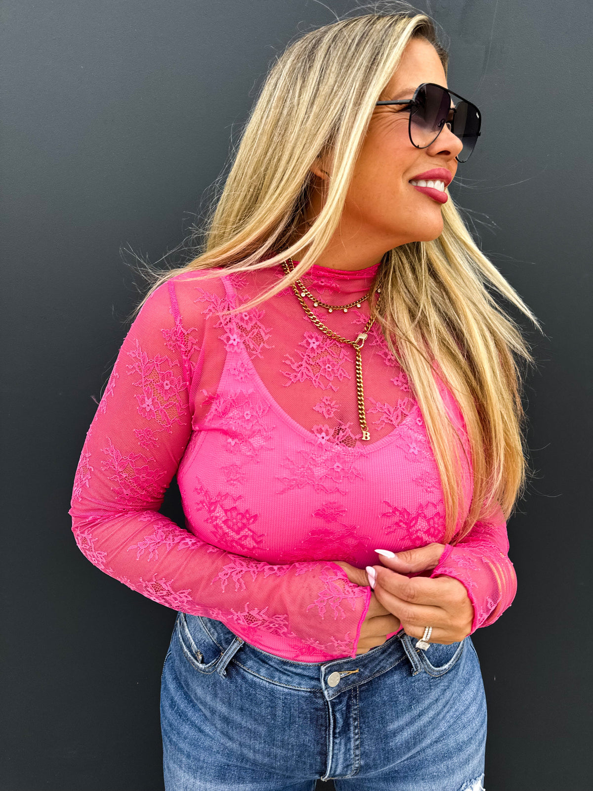 VALENTINES ROXY LACE TOP