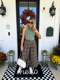 CAYLA CROP PLAID PANTS