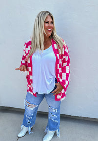 BEVERLY CHECKERED CARDIGAN